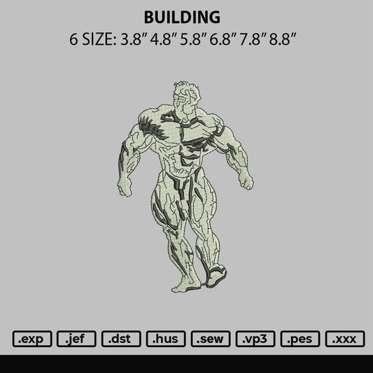 Body Building Embroidery Design File 6 sizes