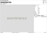 Bodymiah Embroidery File 6 sizes