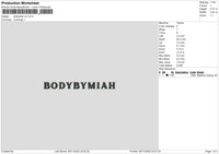 Bodymiah V2 Embroiery File 6 sizes