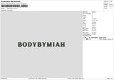 Bodymiah V2 Embroiery File 6 sizes