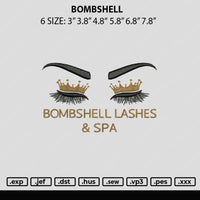 Bombshell Embroidery File 6 sizes