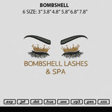 Bombshell Embroidery File 6 sizes