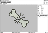 Bone 0703 Embroidery File 6 sizes