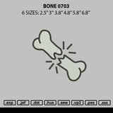 Bone 0703 Embroidery File 6 sizes