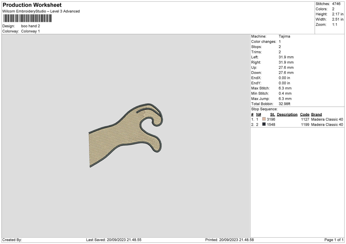 Boo Hand Embroidery File 6 sizes – Master Digitizer