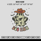 Boo Haw Embroidery File 6 sizes