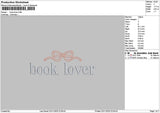 Booktext 0211 Embroidery File 6 sizes
