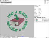 Book Motto Embroidery File 4 size