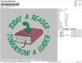 Book Motto Embroidery File 4 size