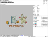 Boo Kini Bottom Embroidery File 4 size