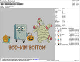 Boo Kini Bottom Embroidery File 4 size