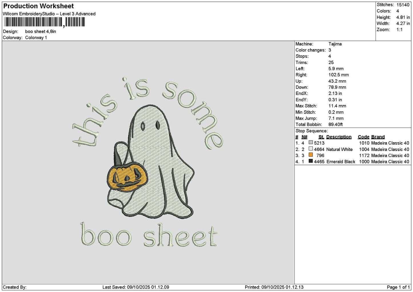 Bootext 0910 Embroidery File 6 sizes
