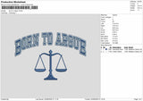 Born Text Embroidery Machine File 6 sizes