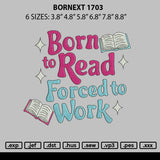 Borntext 1703 Embroidery File 6 sizes