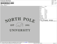 North Pole Embroidery File 4 size