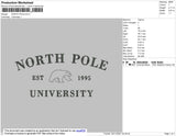 North Pole Embroidery File 4 size