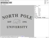 North Pole Embroidery File 4 size