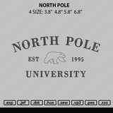 North Pole Embroidery File 4 size