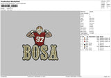 Bosatext Embroidery File 6 sizes