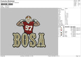 Bosatext Embroidery File 6 sizes