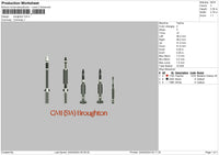 Sw Text Embroidery File 6 sizes