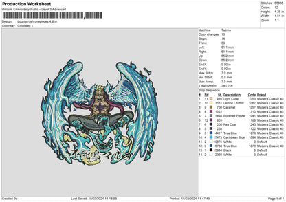 Op Rush Embroidery File 6 sizes