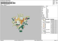Bouquete 2405 Embroidery File 6 sizes