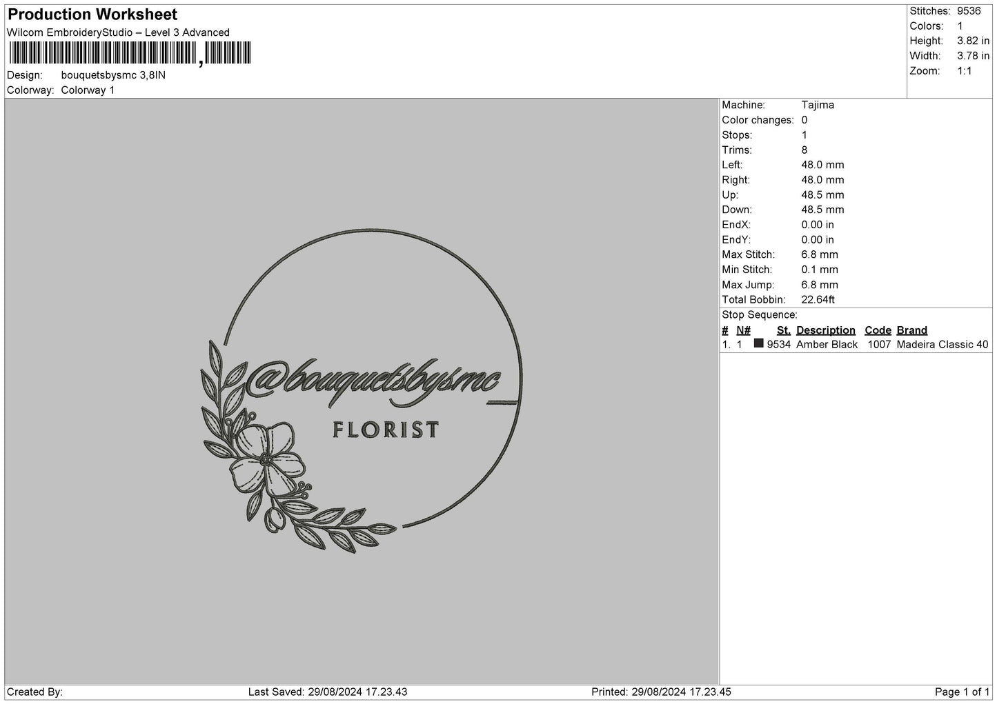 Bouquetcircle Embroidery File 6 sizes