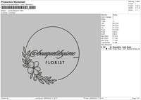 Bouquetcircle Embroidery File 6 sizes