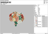 Bouquete V20 Embroidery File 6 sizes