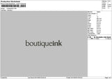 Boutiquetext 0412 Embroidery File 6 sizes