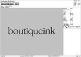 Boutiquetext 0412 Embroidery File 6 sizes