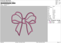 Bow Applique Embroidery File 6 sizes