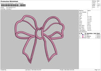 Bow Applique Embroidery File 6 sizes