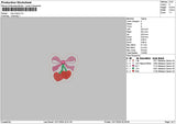 Little Cherry Embroidery File 6 sizes