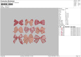 Bows 03 Embroidery File 6 sizes