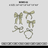 Bows Embroidery File 6 sizes