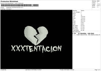 Breakheart XXXtentacion Embroidery File 5 sizes