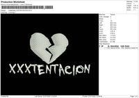 Breakheart XXXtentacion Embroidery File 5 sizes