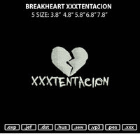 Breakheart XXXtentacion Embroidery File 5 sizes
