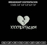 Breakheart XXXtentacion Embroidery File 5 sizes