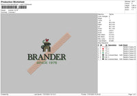 Brander Embroidery File 6 sizes