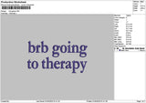 Brbtext 01 Embroidery File 6 sizes