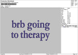 Brbtext 01 Embroidery File 6 sizes