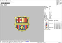 Barca Embroidery File 4 size