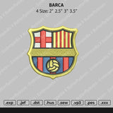 Barca Embroidery File 4 size