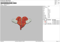 Breaking Heart 002 Embroidery File 6 sizes