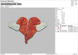Breaking Heart 002 Embroidery File 6 sizes