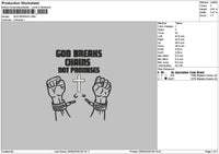 Breakstext Embroidery File 6 sizes