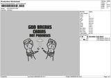Breakstext Embroidery File 6 sizes